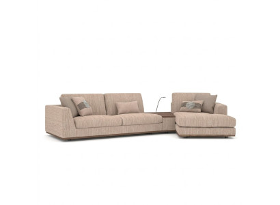 Designer corner sofa L-shape luxury sofa couch living room textile upholstered furniture