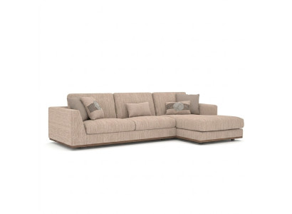 Upholstered Furniture Beige Corner Sofa Luxury Sofa Couch L-Shape Relax Upholstered Sofa Living Room