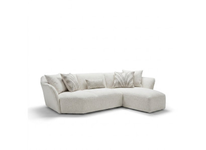 Designer sofa couch white furniture living room corner sofa L-shape upholstered furniture