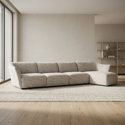 Living room sofa L-shape designer corner set white luxury upholstered furniture
