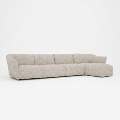 Living room sofa L-shape designer corner set white luxury upholstered furniture