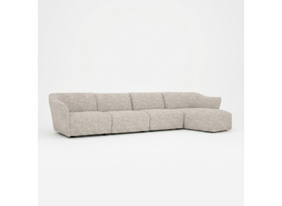 Living room sofa L-shape designer corner set white luxury upholstered furniture