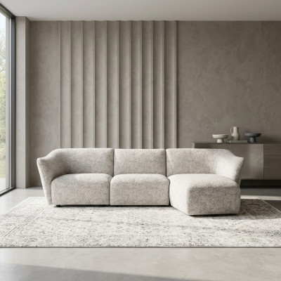 Corner set white sofa couch L-shape designer modern living room new