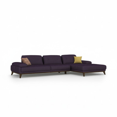 Luxury corner sectional living room purple corner sofa L-shaped furniture sofa couch new