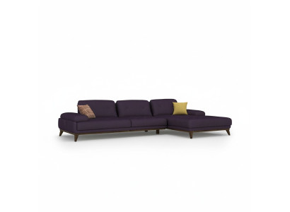 Luxury corner sectional living room purple corner sofa L-shaped furniture sofa couch new