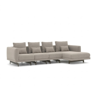 Living room corner set sofa couch L-shape upholstery furniture new