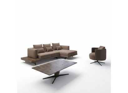 Living room set sofa suite sofa couch L-shape armchair wood coffee table
