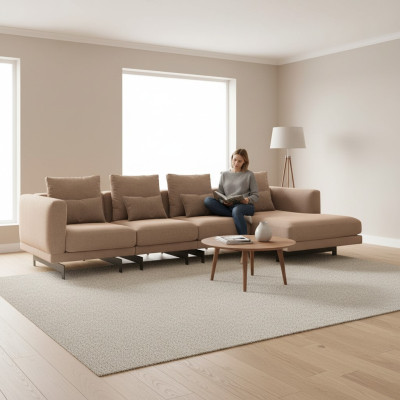Designer upholstered corner set new furniture corner sofa L-shape living room