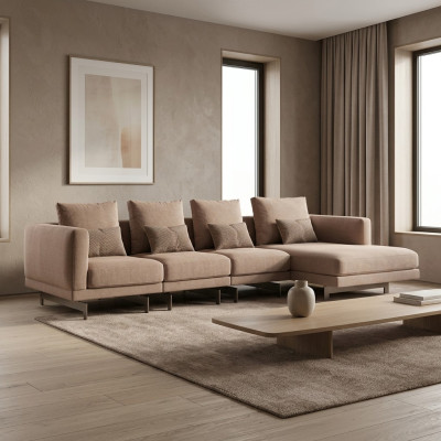 Designer upholstered corner set new furniture corner sofa L-shape living room