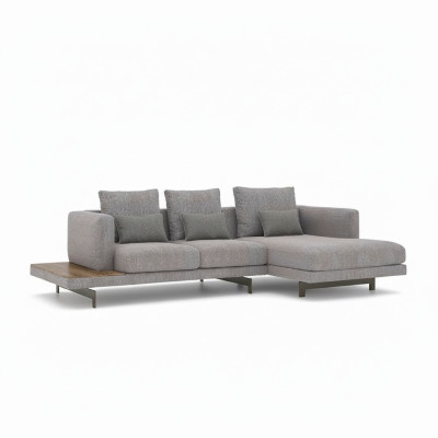 Living room suite corner sofa L-shape gray sofa couch designer upholstered furniture