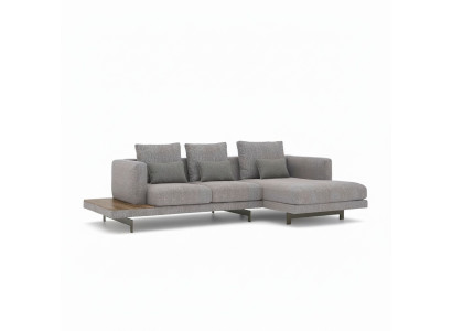 Living room suite corner sofa L-shape gray sofa couch designer upholstered furniture