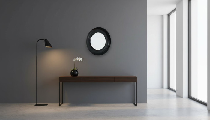 Modern luxury round mirror interior decoration wall mirror frame