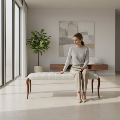 Designer bench seating furniture new classic upholstered bench
