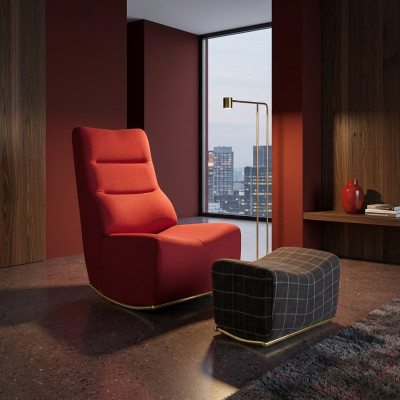 Living Room Set 2-piece Armchair with Stool Seating Modern Furnishings
