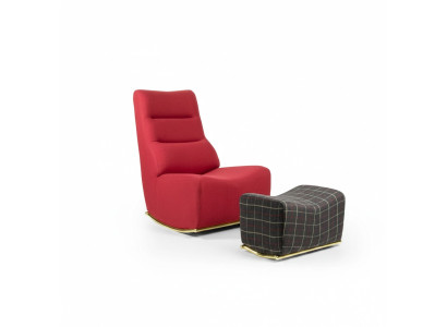 Living Room Set 2-piece Armchair with Stool Seating Modern Furnishings
