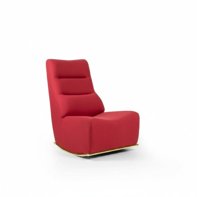 Luxury Red Armchair Living Room Upholstered Seat Modern Seating Designer