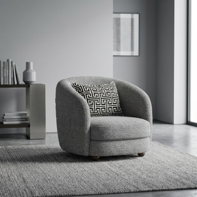 Gray armchair designer seating furniture upholstered furniture living room new seating arrangement