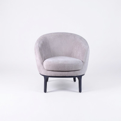 Designer luxury grey armchair upholstery couch seat modern textile upholstered furniture