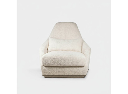 Upholstered Furniture White Armchair Luxury Seat Seating Living Room Modern Design