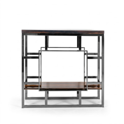 Console table wood table stainless steel console luxury living room design