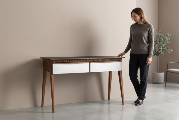 Living room brown console table modern wood table console luxury design