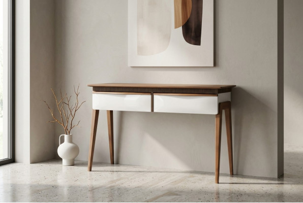 Living room brown console table modern wood table console luxury design