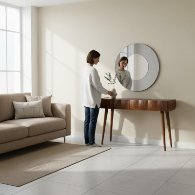 Console table with mirror modern living room luxury furniture set console