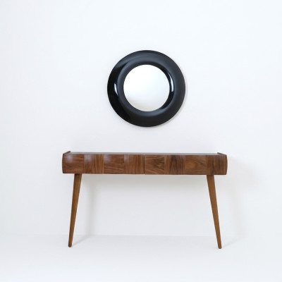 Console dresser modern wood console table with mirror luxury living room