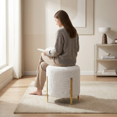 Upholstered furniture living room modern stool furnishing textile footstool