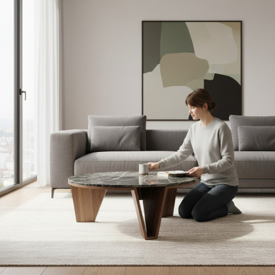 Luxury Wood Design Coffee Table Living Room Modern Furniture