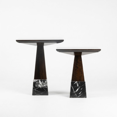 Brown 2x Side Table Living Room Set Complete Coffee Table Coffee Table