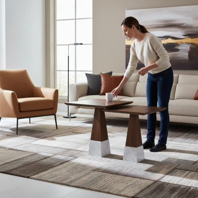 2x Side Table Complete Tables Living Room Set Design Coffee Table New