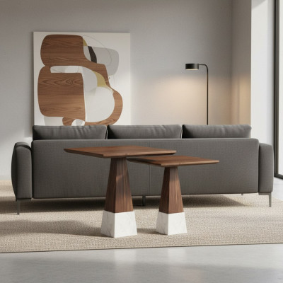 2x Side Table Complete Tables Living Room Set Design Coffee Table New