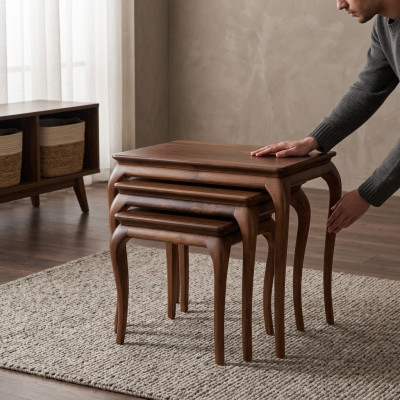 Living room luxury wooden furniture side table coffee table furnishings