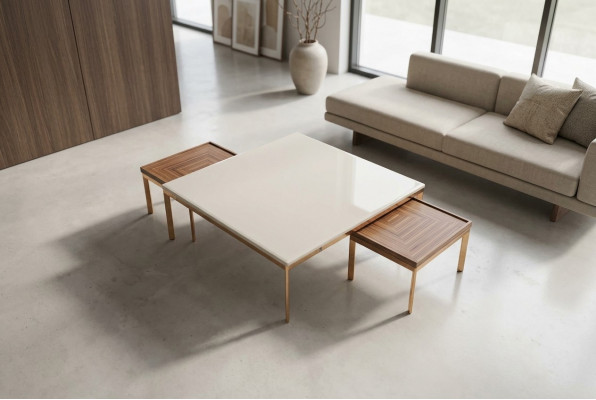 Living room set complete 3-piece modern new coffee table with 2 side tables