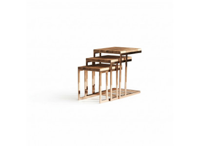 Modern complete 3-piece side table set living room design furniture