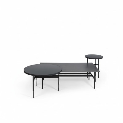 Luxury Coffee Table Designer Furniture Set 3-piece 2x Side Table Living Room Complete