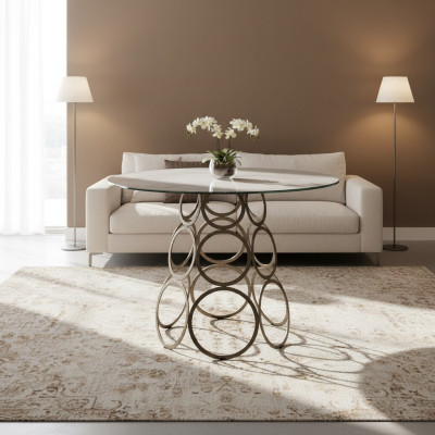 Round dining table kitchen table dining room table round table 100cm industrial white