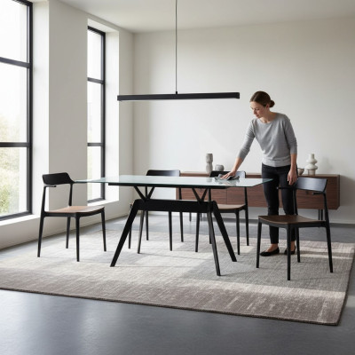 Design luxury modern dining table dining room furnishings new ceramic table