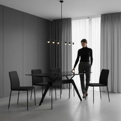 Dining Room Luxury Dining Table New Table Modern Design Furniture Metallic Interior