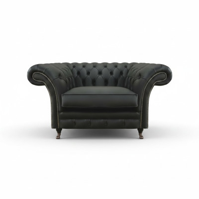 Modern Chesterfield armchair living room upholstered furniture textile upholstery