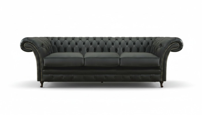 Living room upholstered furniture Chesterfield three-seater sofa textile new furnishing