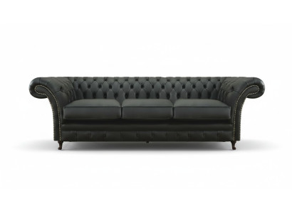 Living room upholstered furniture Chesterfield three-seater sofa textile new furnishing