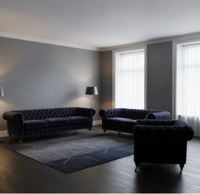 Upholstered furniture armchair sofa suite three-seater with two-seater sofas Chesterfield