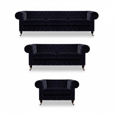 Upholstered furniture armchair sofa suite three-seater with two-seater sofas Chesterfield