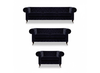 Upholstered furniture armchair sofa suite three-seater with two-seater sofas Chesterfield
