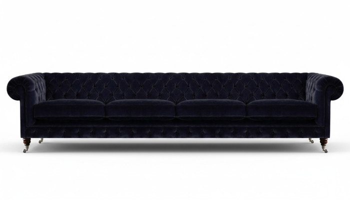 New four-seater sofa couch upholstery furniture living room upholstery textile Chesterfield