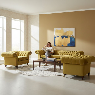 Sofa set design sofa upholstery couches modern Chesterfield luxury new