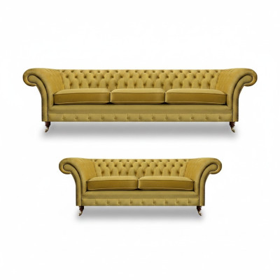 Living room modern Chesterfield three-seater with two-seater sofas sofa set