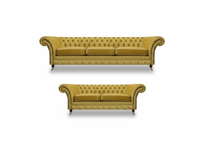 Living room modern Chesterfield three-seater with two-seater sofas sofa set